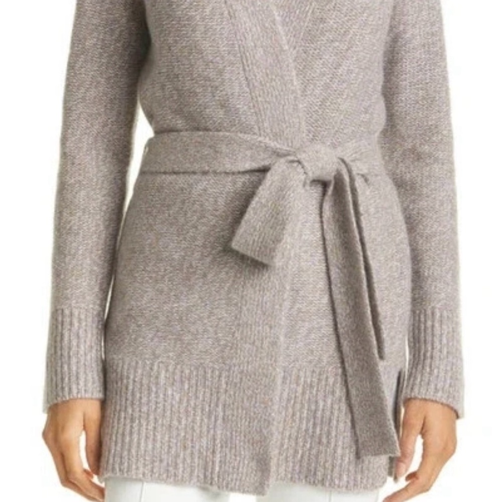 THEORY Malinka Marled 100% Cashmere Cardigan IRIS MELANGE MULTI sz P (XS)